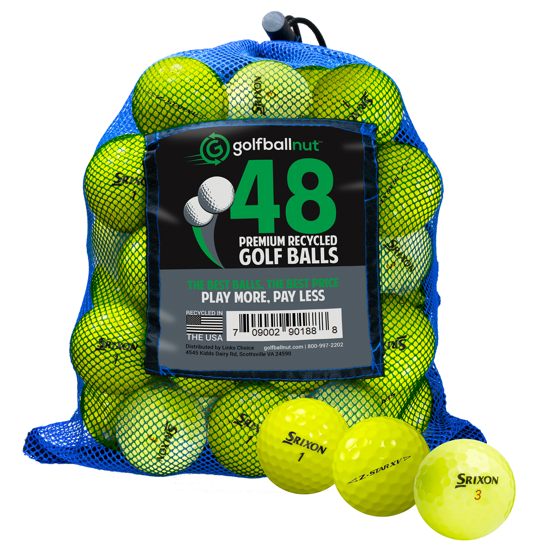 Golf Balls in Eco-Friendly Bulk Mesh Bags - used golf balls by Srixon