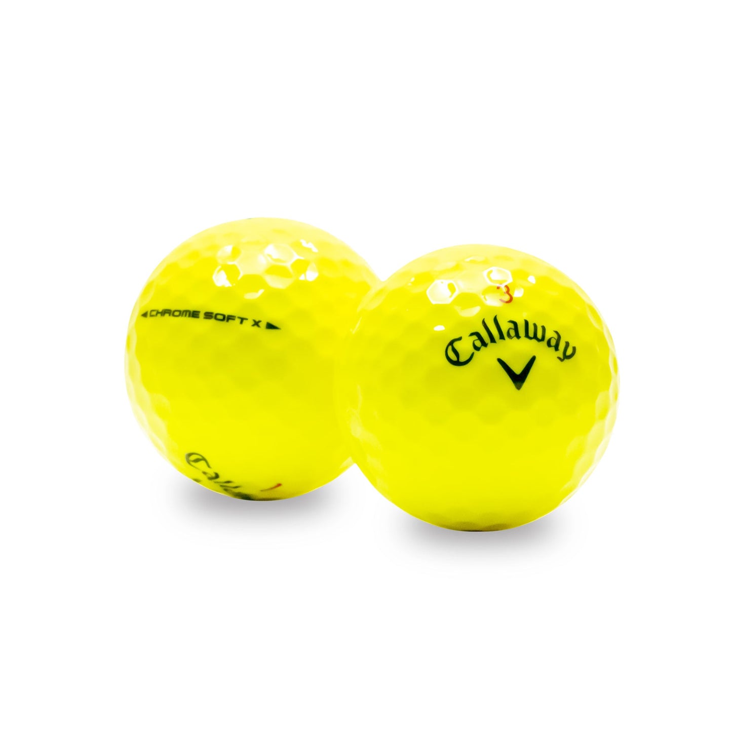 Used Callaway Chrome Soft X Yellow Golf Balls - 1 Dozen