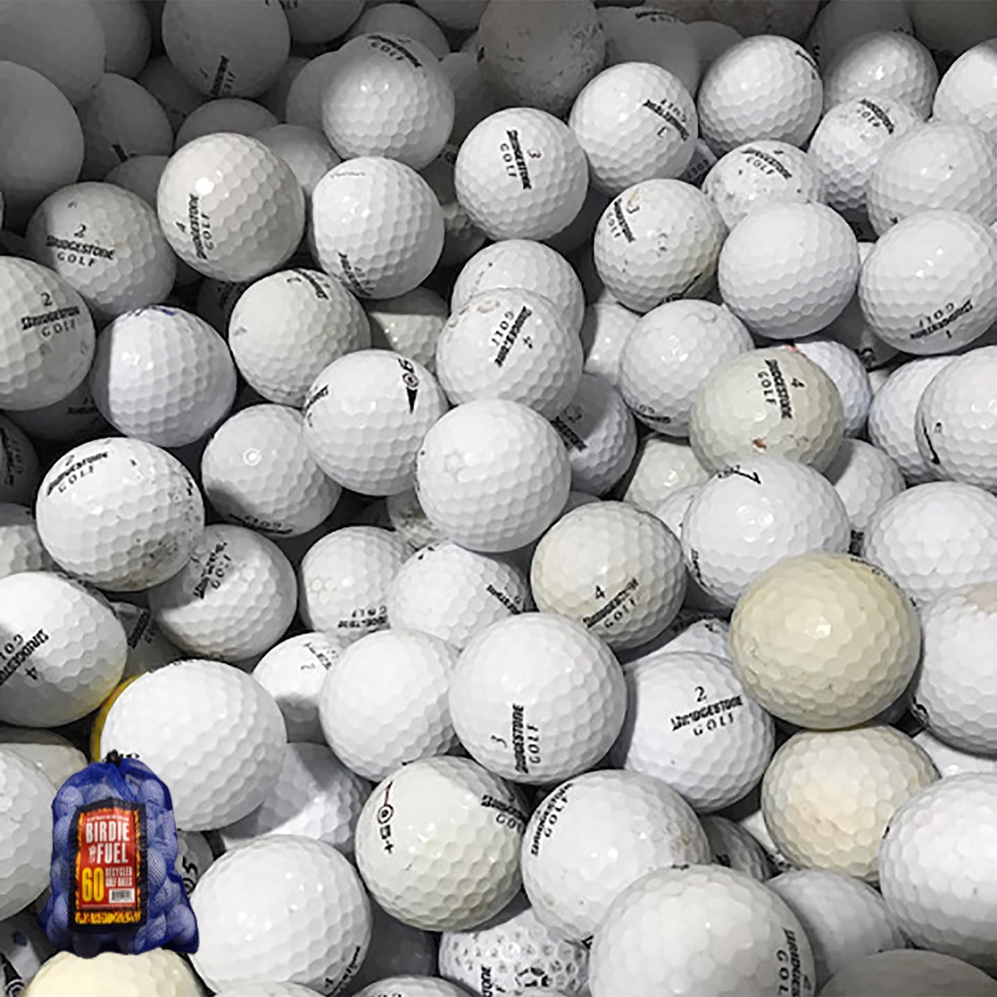 Used Bridgestone E-Series Mix - 60 Golf Balls