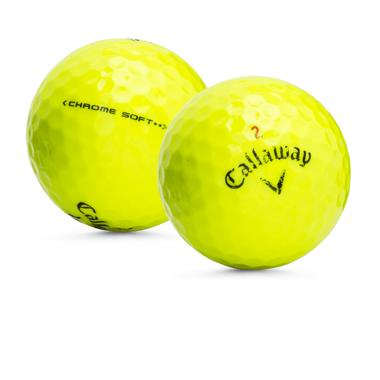 Used Callaway Chrome Soft Yellow Golf Balls - 1 Dozen