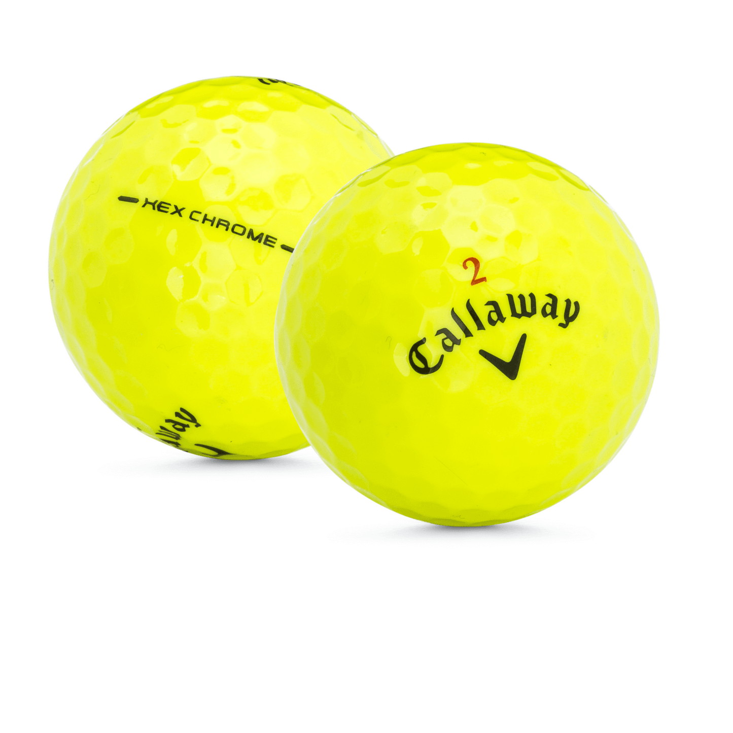Used Callaway Hexchrome Yellow Golf Balls - 1 Dozen