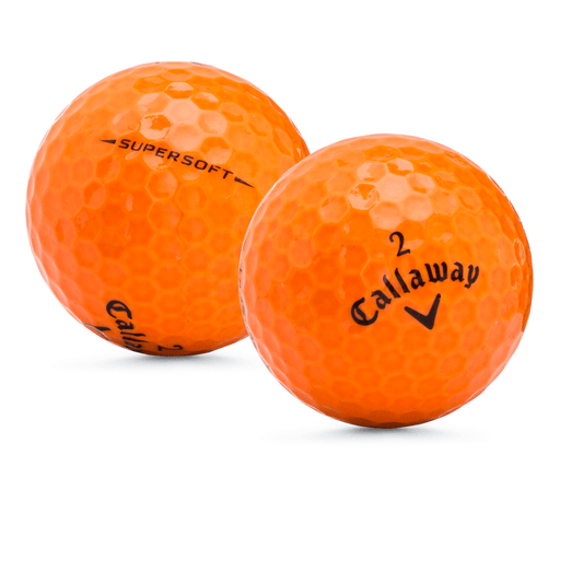 Used Callaway Supersoft Orange Golf Balls - 1 Dozen