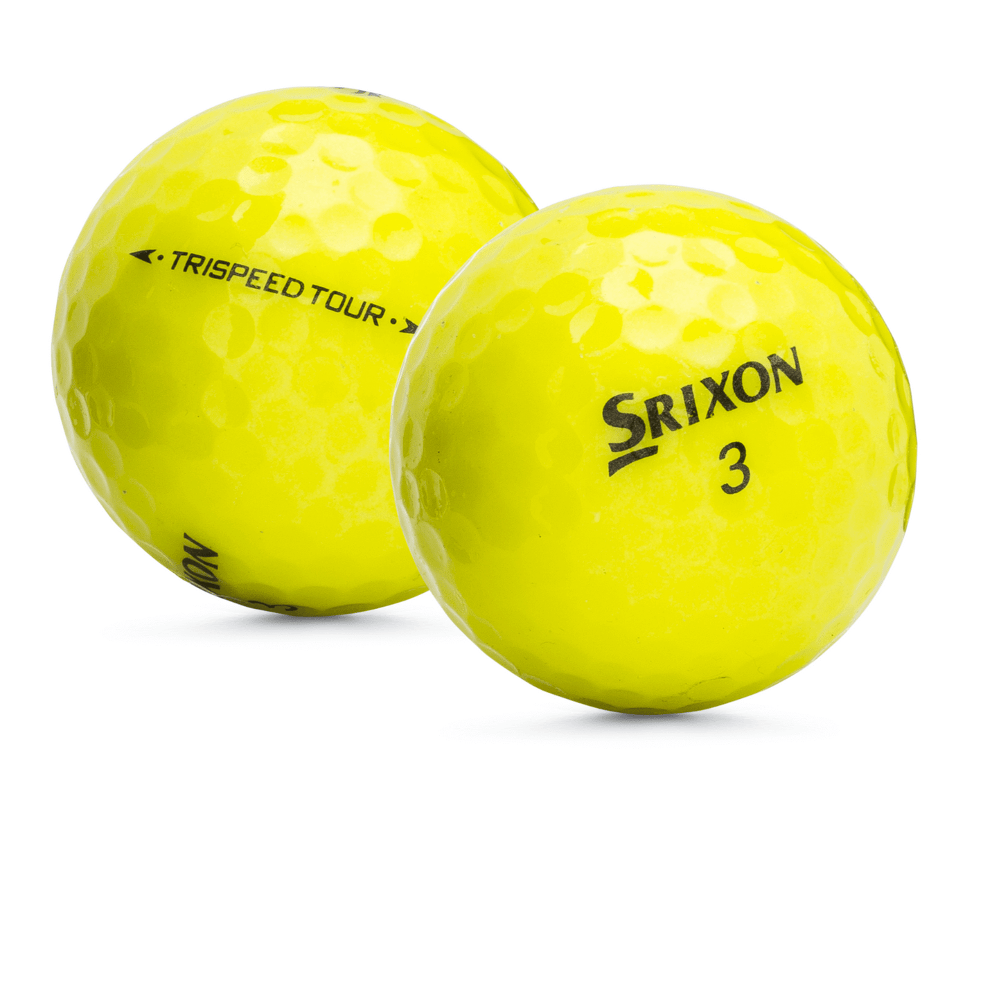 Used Srixon Trispeed Tour Yellow Golf Balls - 1 Dozen