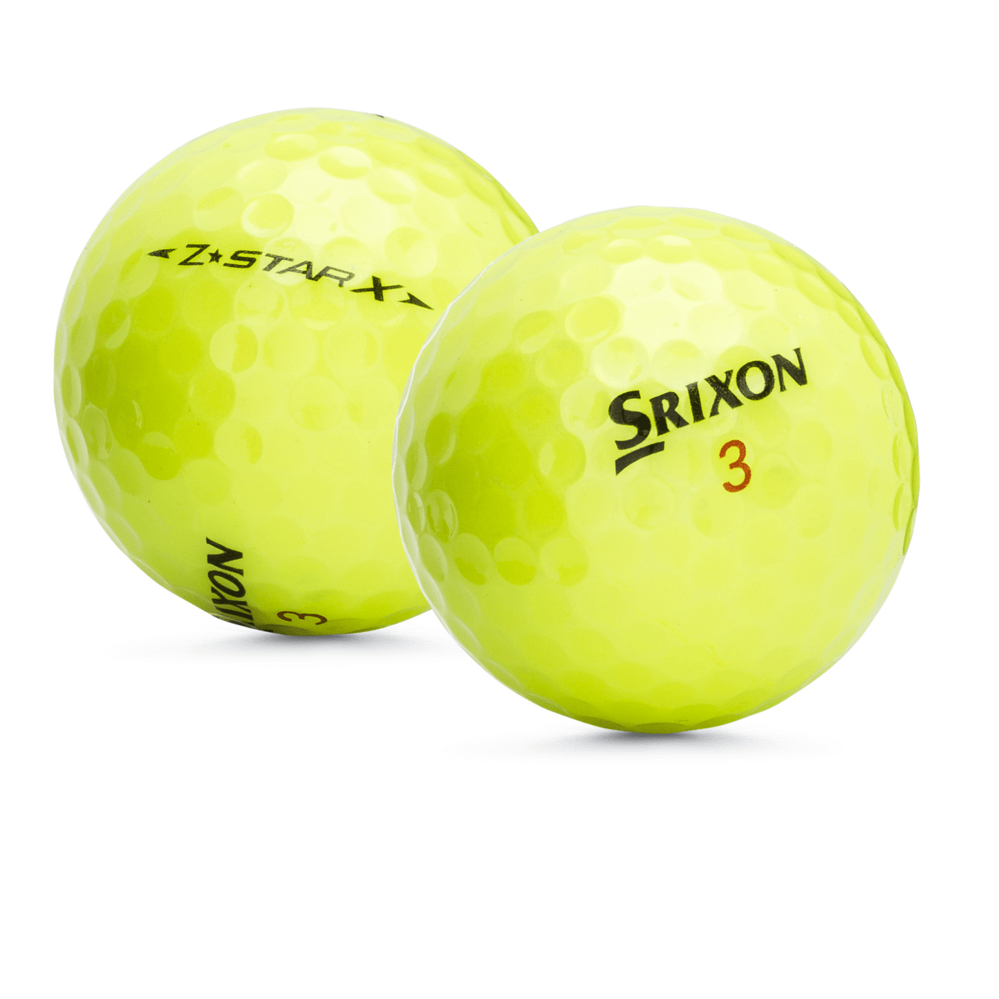 Used Srixon Z-Star X Yellow Golf Balls - 1 Dozen