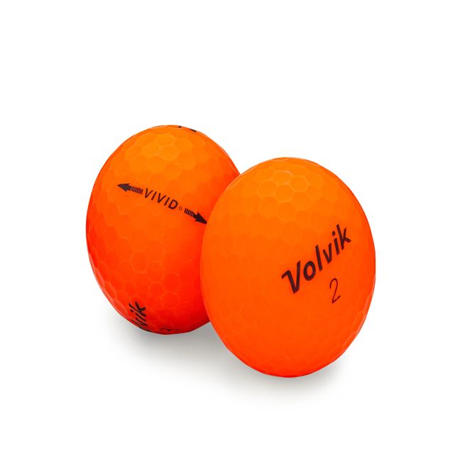 Used Volvik Vivid Orange Golf Balls - 1 Dozen